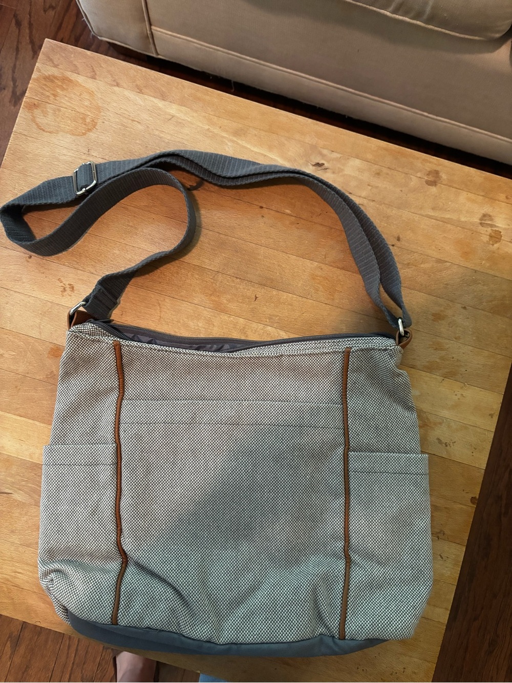 Thirty-One Casual Carry-All Two-Tone Weave Crossbody Shoulder Bag NIP